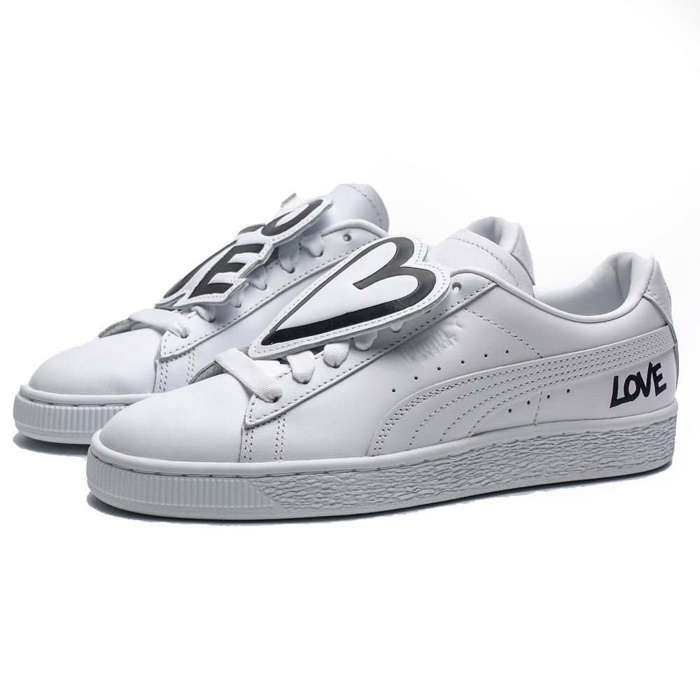 PUMA BASKET BADGE HNDWRTTN WN 全白 愛心扣飾 love 女(布魯克林) 37019001