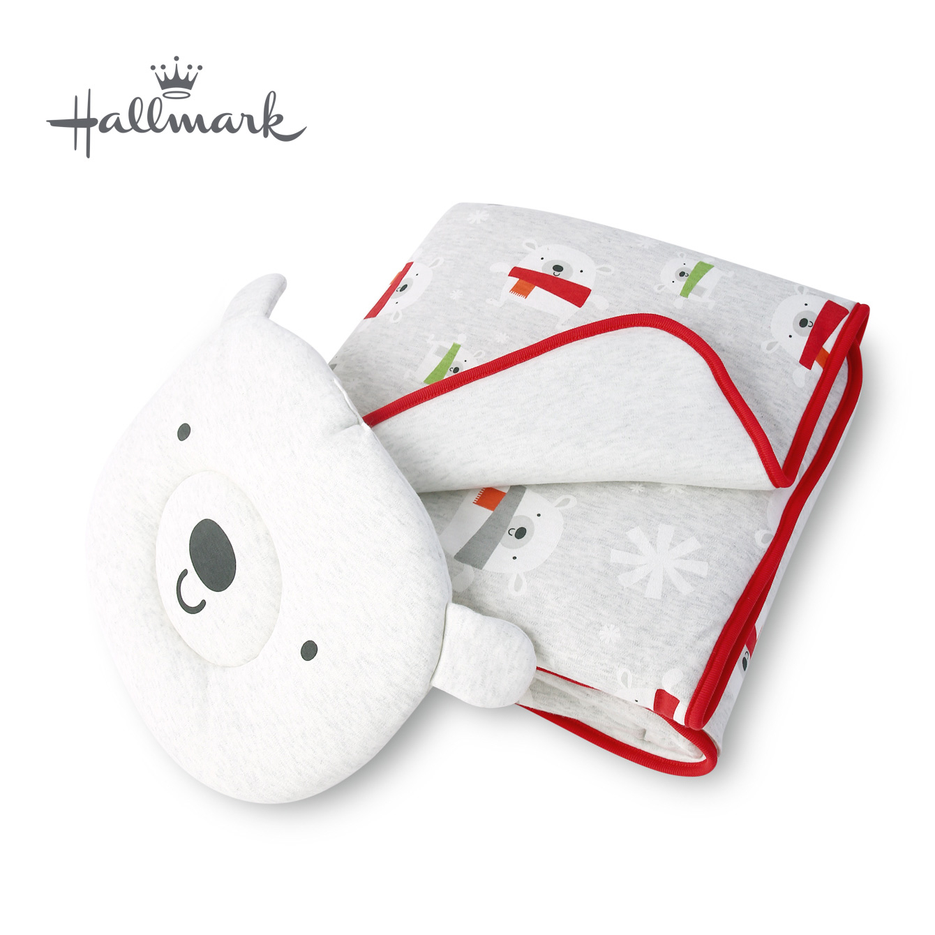 Hallmark Babies 節日小熊造型枕頭被子組 HH3-N11-L2-LU-NG