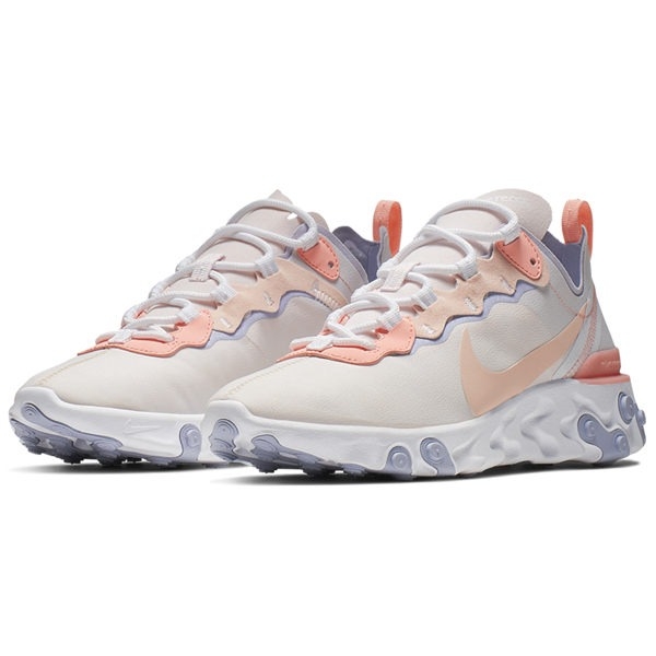 Nike React Element 55 女鞋 慢跑 休閒 復古 襪套 淡粉 【運動世界】BQ2728-601