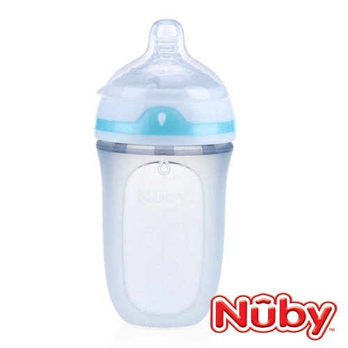 Nuby Comfort 寬口徑防脹氣矽膠奶瓶 250ml