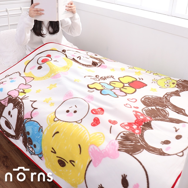 【日貨刷毛毯 TSUM TSUM綜合人物】Norns 日本正版 迪士尼 雙人 保暖毛毯 毯子 被子 被毯 隨意毯棉被