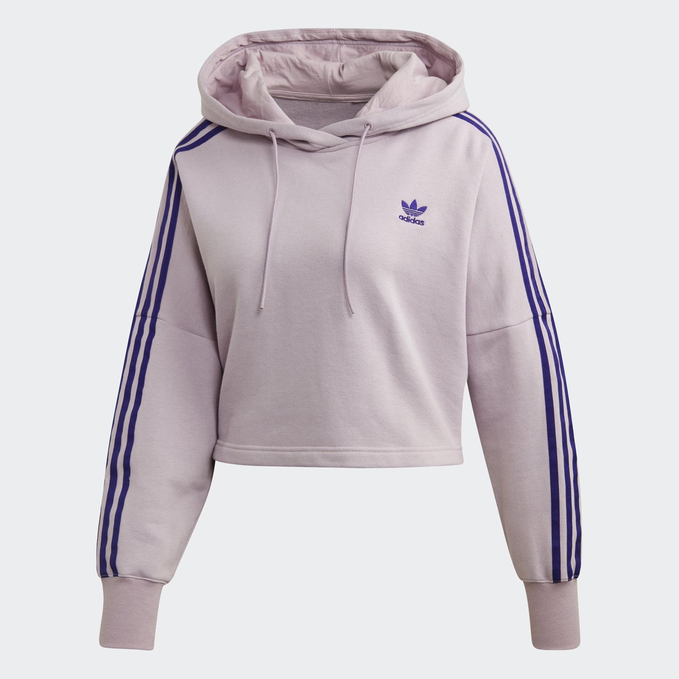 v［TellCathy］ADIDAS ORIGINALS CROPPED HOODIE 短版 紫羅蘭 帽T ED7556