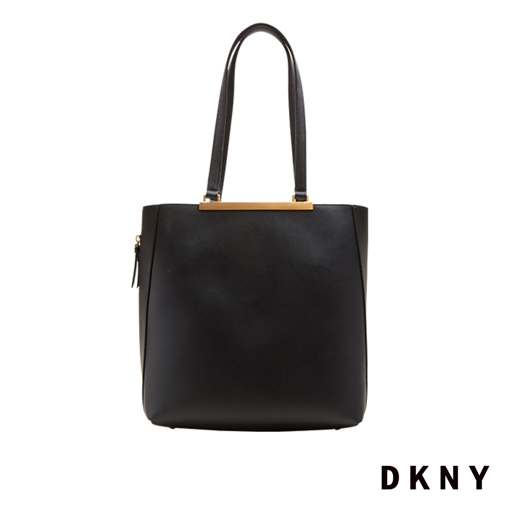 DKNY 女 肩背包 簡約 質感牛皮 黑