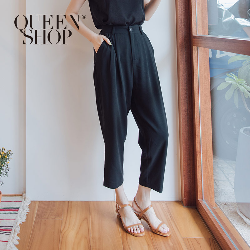 Ｑｕｅｅｎ Ｓｈｏｐ【04110215】打摺設計西裝長褲 兩色售 S/M/L＊現+預＊