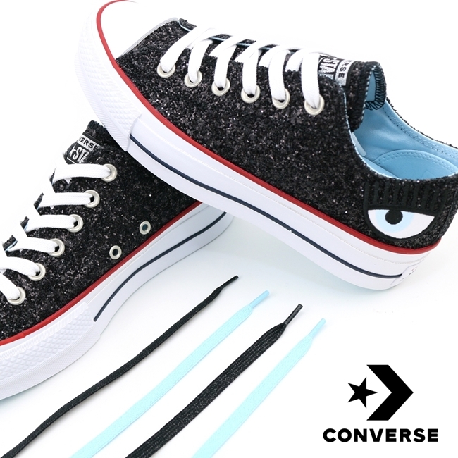 Converse X Chiara Ferragani  聯名女子厚底休閒鞋  刺繡大眼睛標誌 NO.563834C