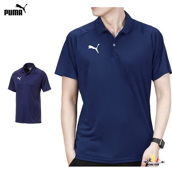 Puma 男 深藍色 Polo衫 短袖 運動襯衫 聚脂纖維 短袖 短T 高爾夫 排汗 透氣 運動上衣 65560806