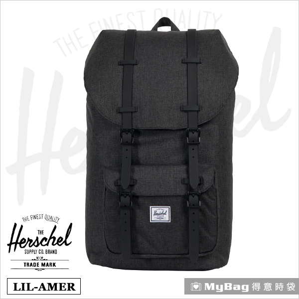 Herschel 後背包 Little America 大型 小美國筆電後背包 黑色十字線 LIL-AMER-2093  得意時袋