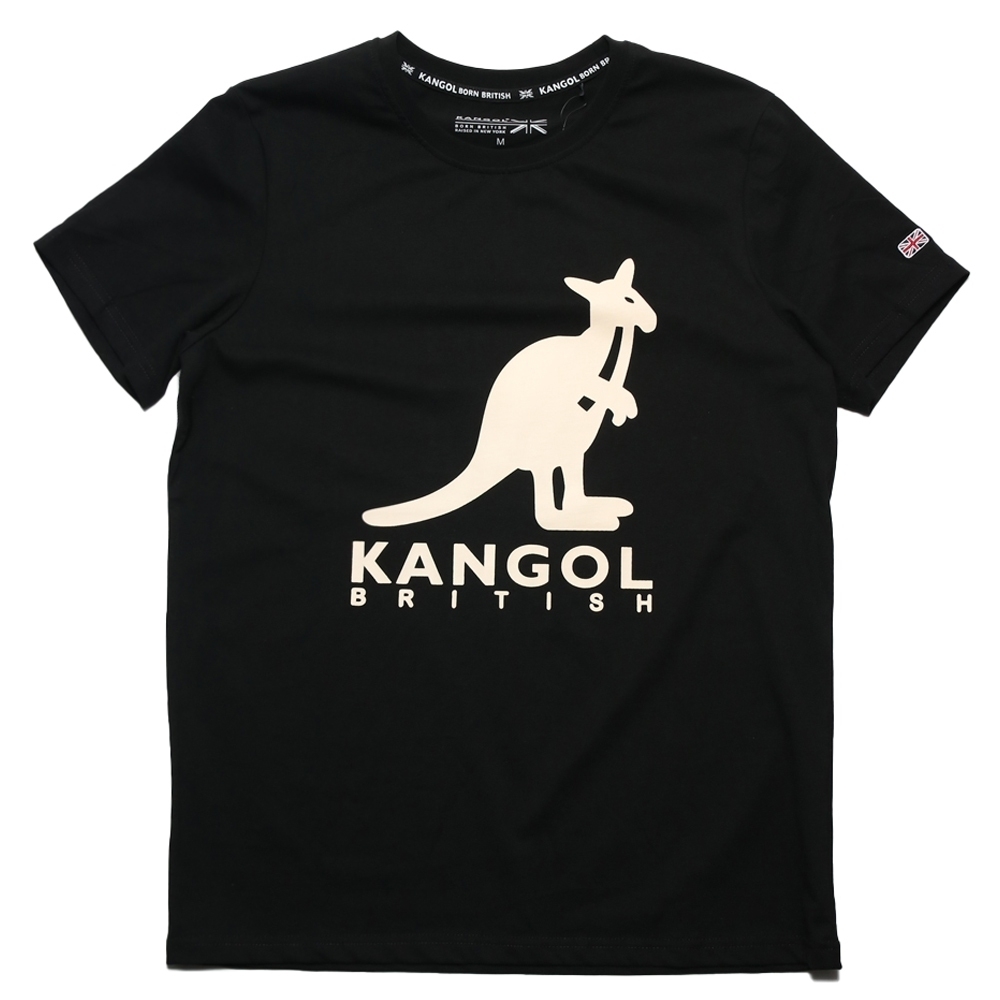 KANGOL 黑米 白 大LOGO 棉 短T 男 (布魯克林) 6921100520