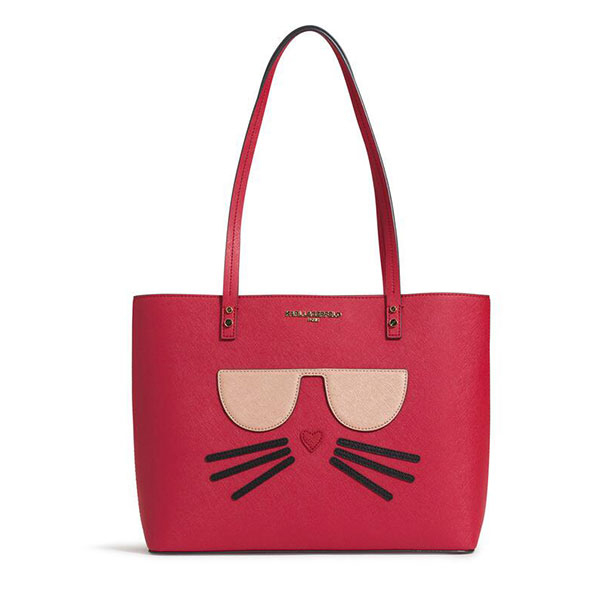 Karl Lagerfeld包包 貓咪造型托特包-紅