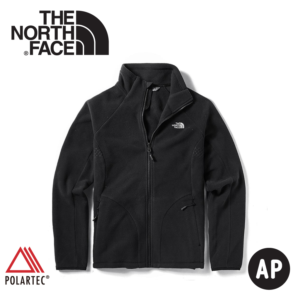 【The North Face 女 立領刷毛保暖外套《黑》】364K/休閒外套/中層衣/夾克/刷毛外套