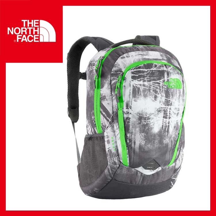 【The North Face 27L 15吋電腦背包《墨灰印花/氪綠》】CHJ0/出國/旅遊/休閒