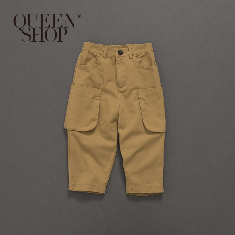 Ｑｕｅｅｎ Ｓｈｏｐ【04101337】童裝 親子系列 立體口袋長褲 兩色售 S/M/L＊現+預＊