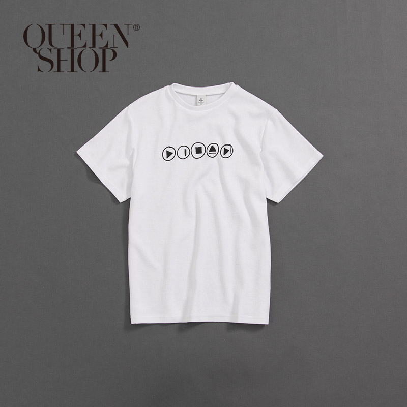 Ｑｕｅｅｎ Ｓｈｏｐ【01038111】親子系列播放印圖圓領T 兩色售 1/2/3/4＊現+預＊