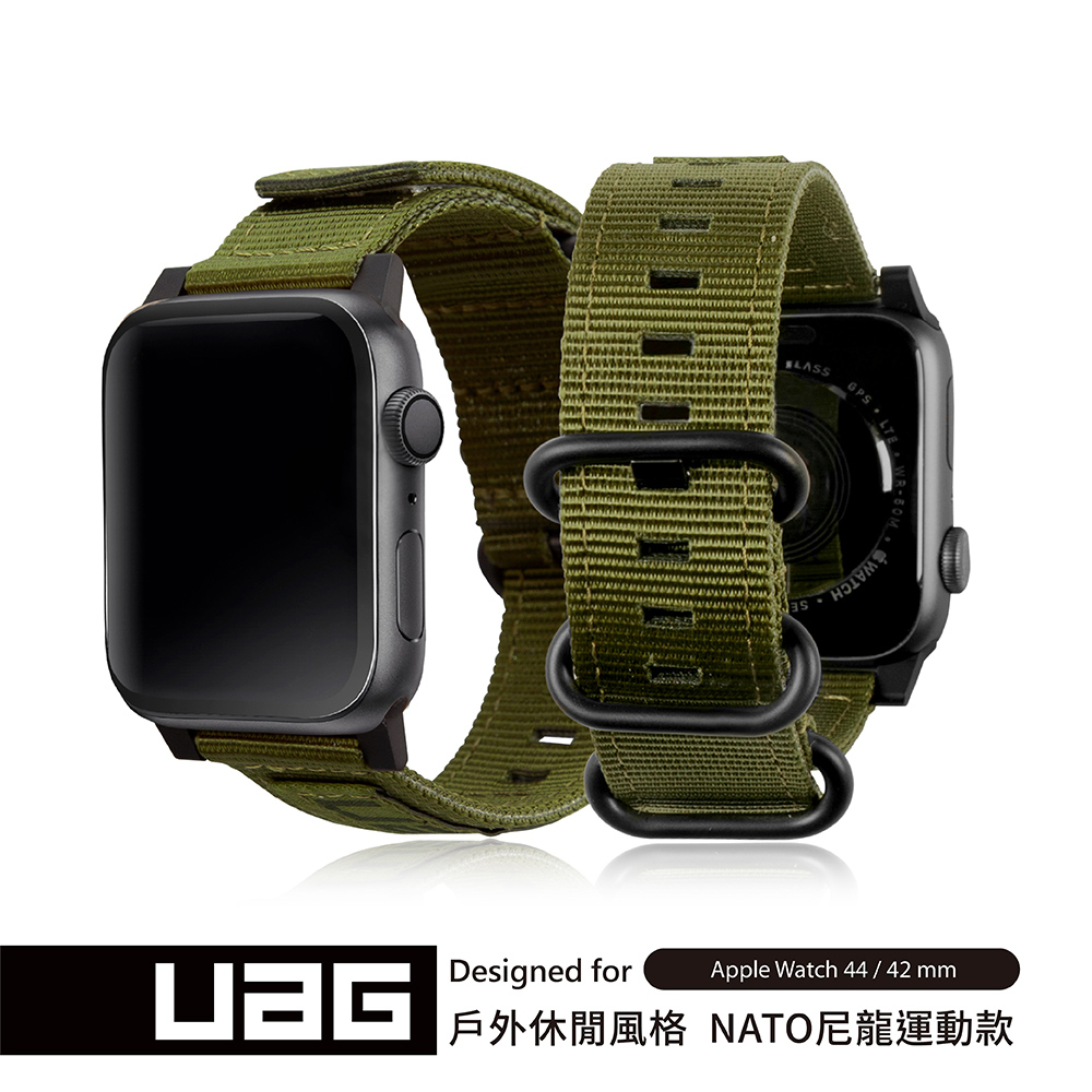 UAG Apple Watch 42/44mm Nato錶帶-綠