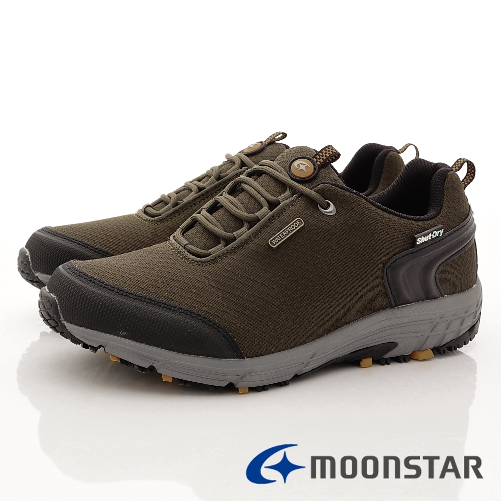 日本Moonstar機能鞋 4E戶外多功能抗菌鞋款-DM023卡其(男段)