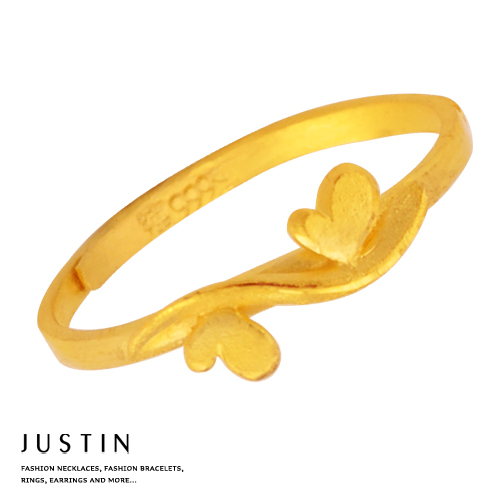 Justin金緻品 黃金女尾戒 愛在蔓延 金飾 純金戒指 金戒指 尾戒 女戒 愛心造型