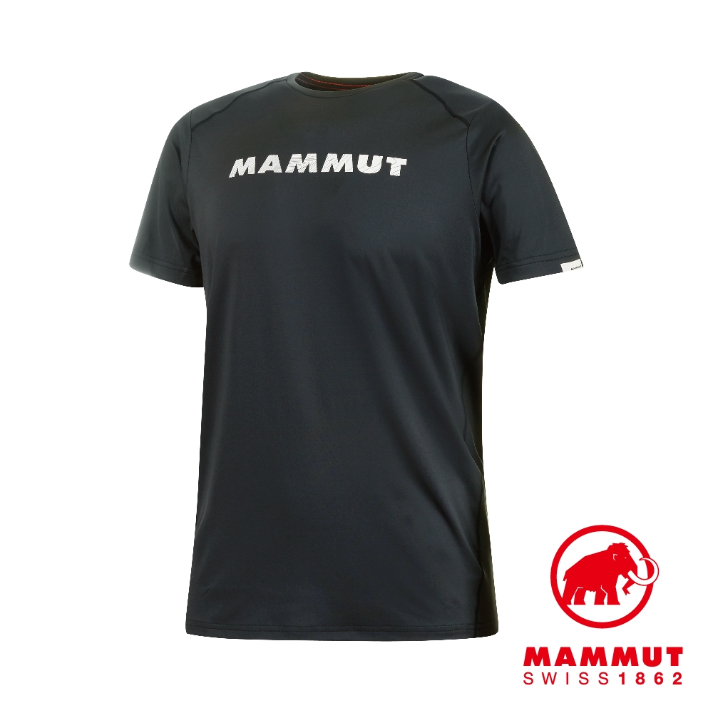 Mammut 長毛象 Splide Logo T-Shirt Men 輕便輕量排汗機能短袖 T-Shirt 男款 黑色 #1017-00221