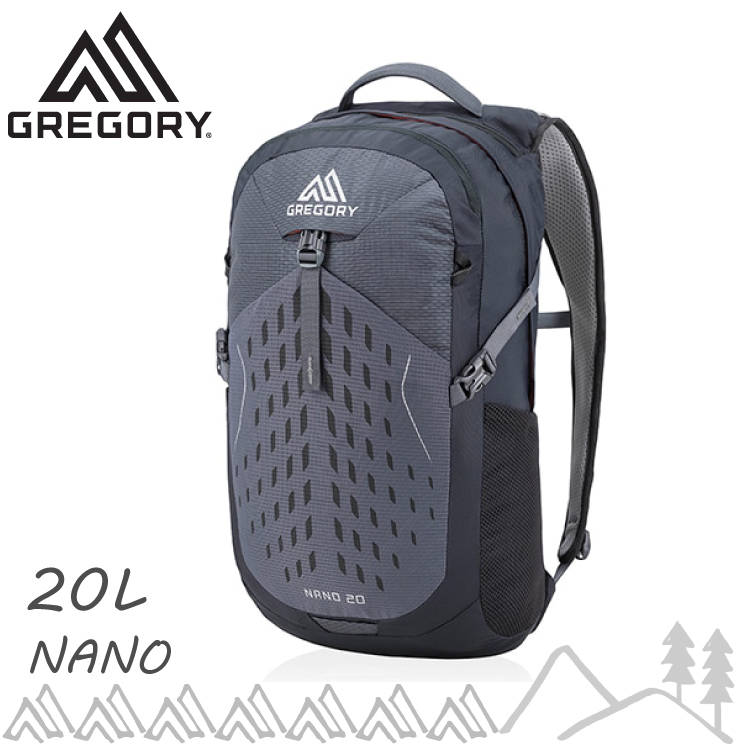 【GREGORY 美國 NANO 20 多功能登山背包《月蝕黑》20L】111499/雙肩背包/後背包/電腦包/旅行/自行車