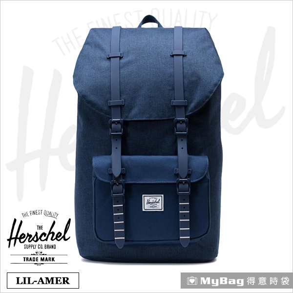 Herschel 後背包 Little America 大型 小美國筆電後背包 藍色十字線 LIL-AMER-2454 得意時袋