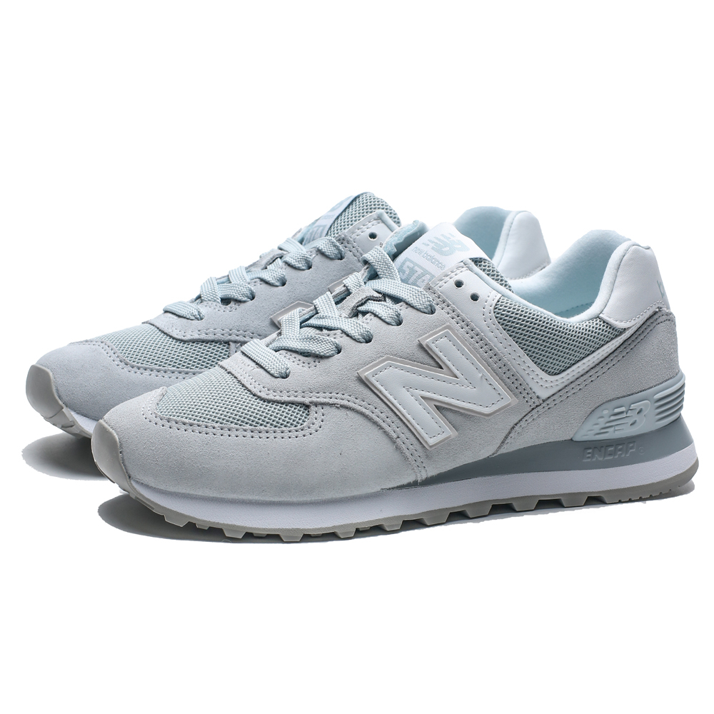 NEW BALANCE 冰藍 粉藍 麂皮 休閒 運動鞋 女 (布魯克林) WL574OAA