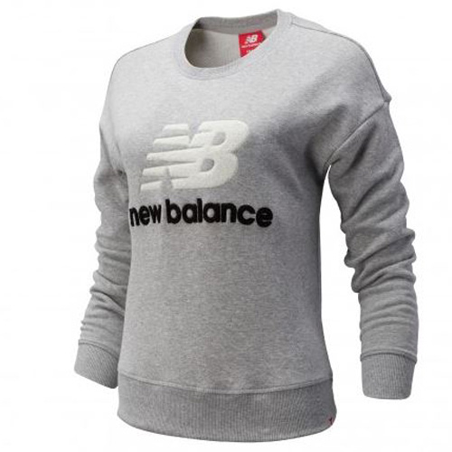 New Balance 女裝 長袖 休閒 棒球 LOGO 灰【運動世界】AWT93548AG