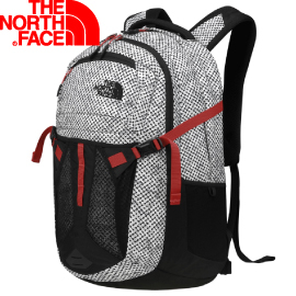 【The North Face 31L 15吋電腦背包 黑橢圓印花/紅】 NF00CLG4/電腦背包/後背包/電腦包/通勤包★滿額送