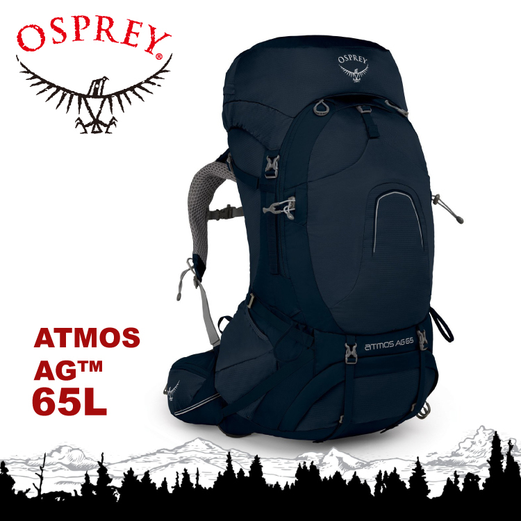 【OSPREY 美國 ATMOS AG 65 M 登山背包《團結藍》65L】後背包/健行/雙肩背包/旅行★滿額送