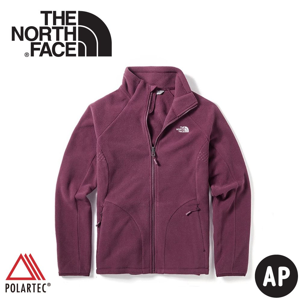 【The North Face 女 立領刷毛保暖外套《石榴紅》】364K/休閒外套/中層衣/夾克/刷毛外套