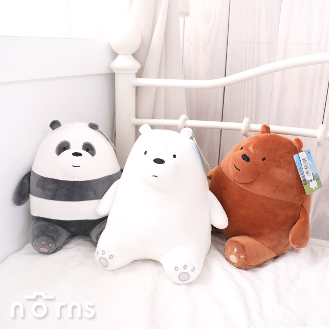 【We bare bears坐姿娃娃 10吋】Norns CN正版 熊熊遇見你 絨毛玩偶 卡通玩具  阿極 大大 胖達 熊貓