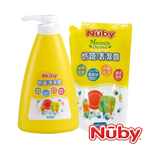 Nuby 奶蔬清潔露組合包_1罐1包(1300ml)