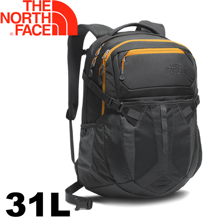 【The North Face 美國 31L 15吋電腦背包《灰/黃》】CLG4/電腦書包/筆電包/後背包★滿額送