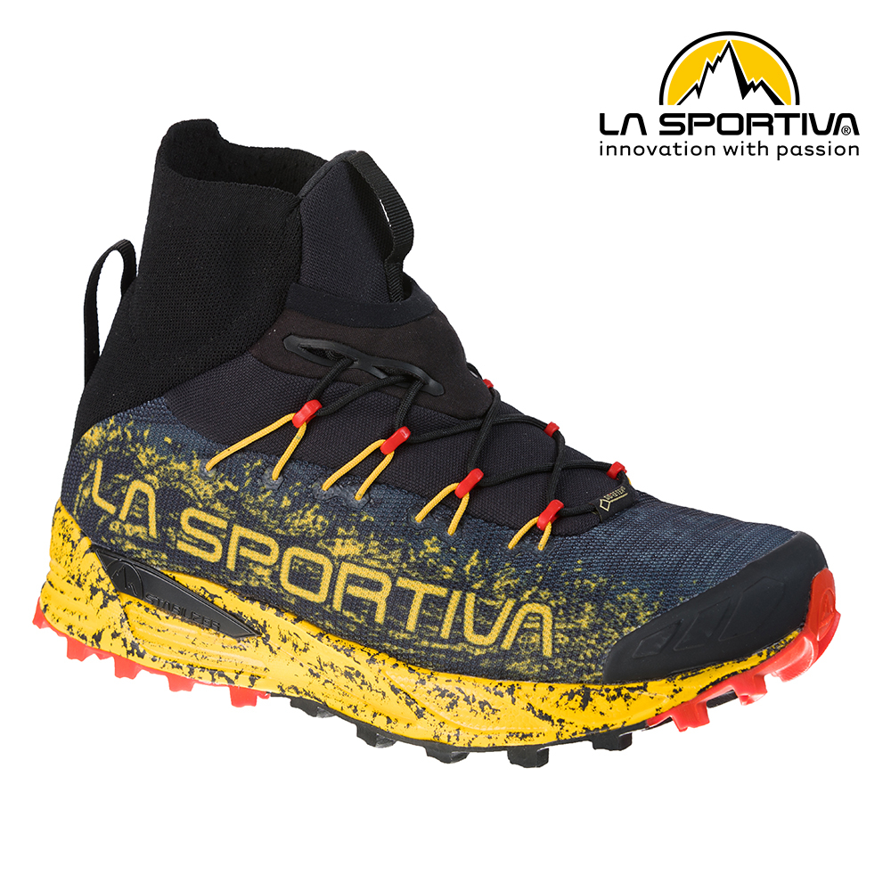 【義大利 LA SPORTIVA】URAGANO GTX 防水透氣越野跑鞋 黑/黃 男款 #36H999100