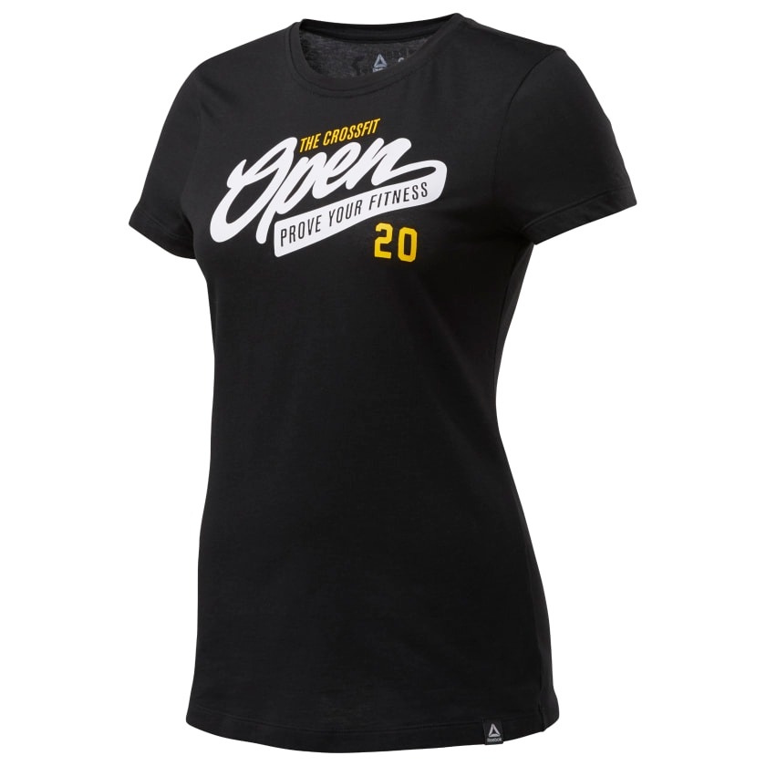 REEBOK CrossFit® Open Tee 女裝 短袖 休閒 慢跑 透氣 棉質 修身 黑【運動世界】FP9324