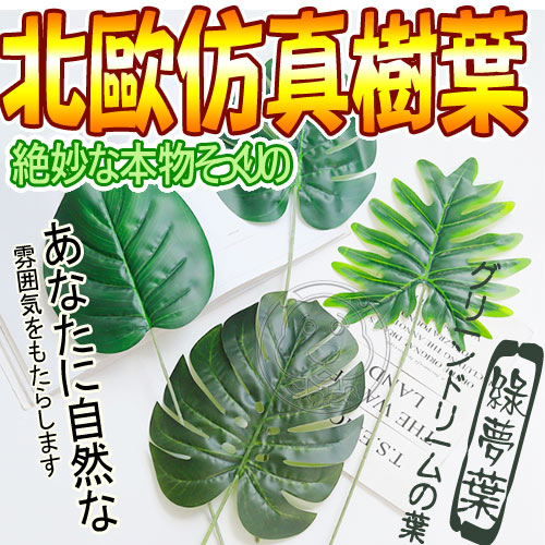 【培菓幸福寵物專營店】北歐ins簡約風仿真樹葉植物魚綠夢葉小/支