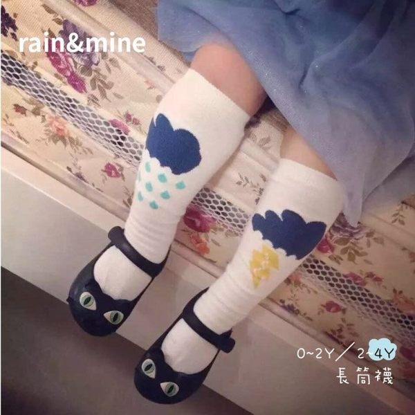 【JB0033】日本外貿 寶寶 四季 毛圈保暖襪 不對襯雲朵中筒襪 嬰兒襪 (6-12M/12-24M)