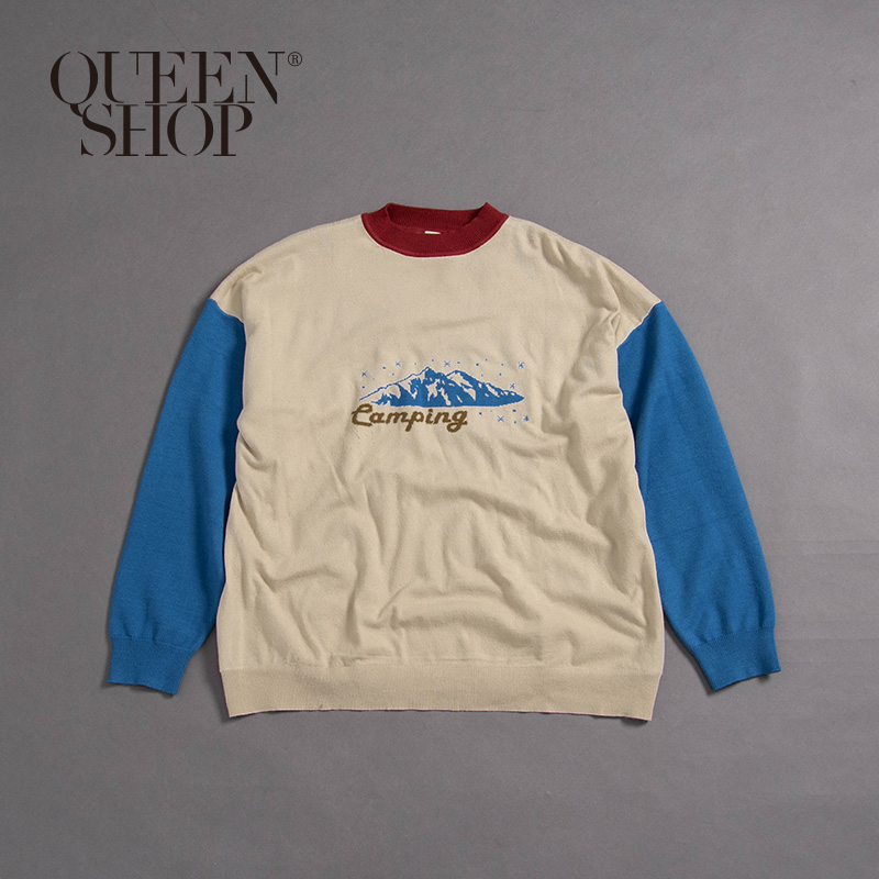 Ｑｕｅｅｎ Ｓｈｏｐ【01070923】親子系列 山脈緹花針織上衣 1/2＊現+預＊