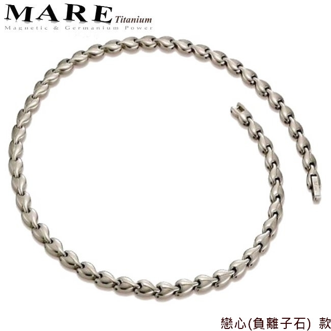 【MARE-純鈦項鍊】系列：戀心(負離子石)  款 送同款316L白鋼手鍊