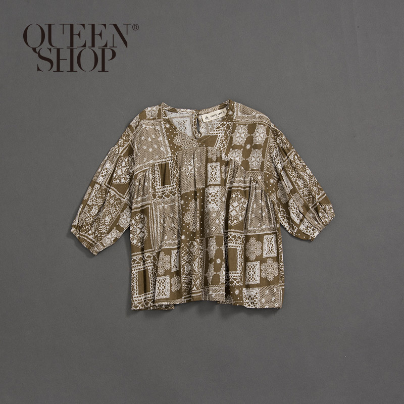 Ｑｕｅｅｎ Ｓｈｏｐ【01096307】童裝 親子系列 民族圖騰上衣 S/M/L＊現+預＊