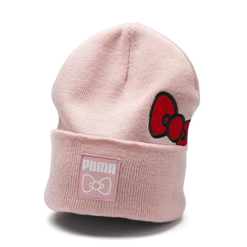 Puma Hello Kitty 黑 粉 毛帽 帽子 運動帽 保暖 針織 聖誕禮物 針織毛帽 02272201 02272202