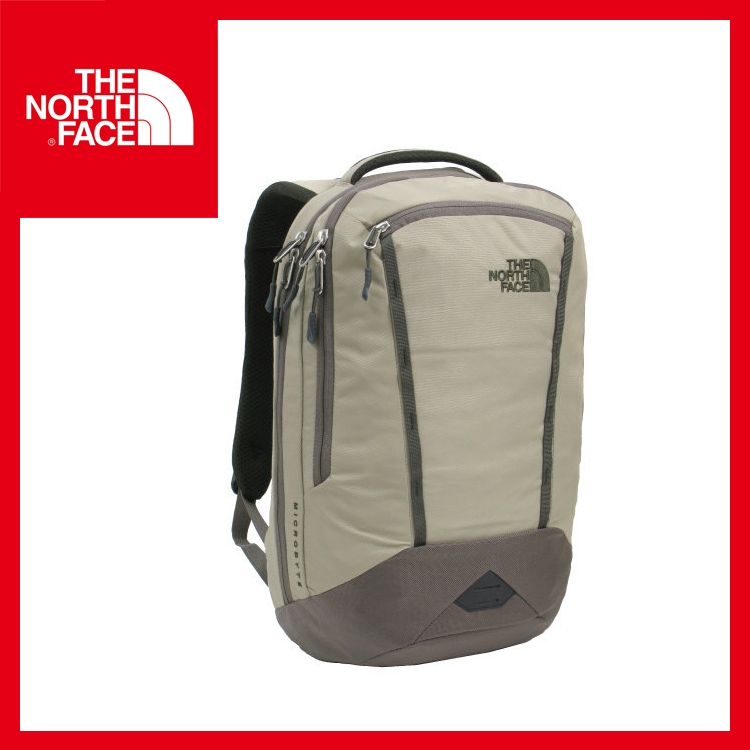 【The North Face 25L 17吋電腦背包 《灰棕/暗森林綠》】CWV9/出國/旅遊/休閒