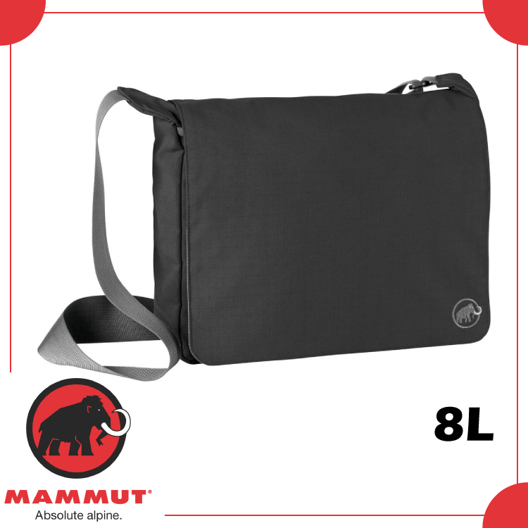 【MAMMUT SHOULDER BAG SQUARE 8L 側背包《黑》】2520-00560/單肩包/肩背包/斜背包