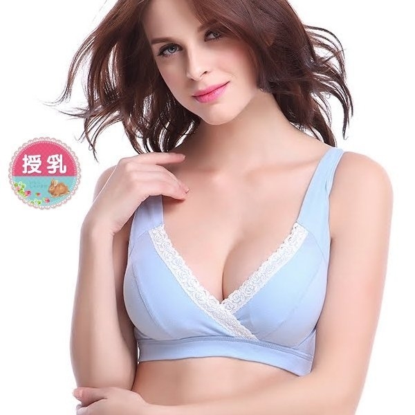 漂亮小媽咪 交叉款內衣 【Bra1811UE】 純棉 無鋼圈 哺乳內衣 瑜珈內衣 運動內衣 睡眠內衣 哺乳胸