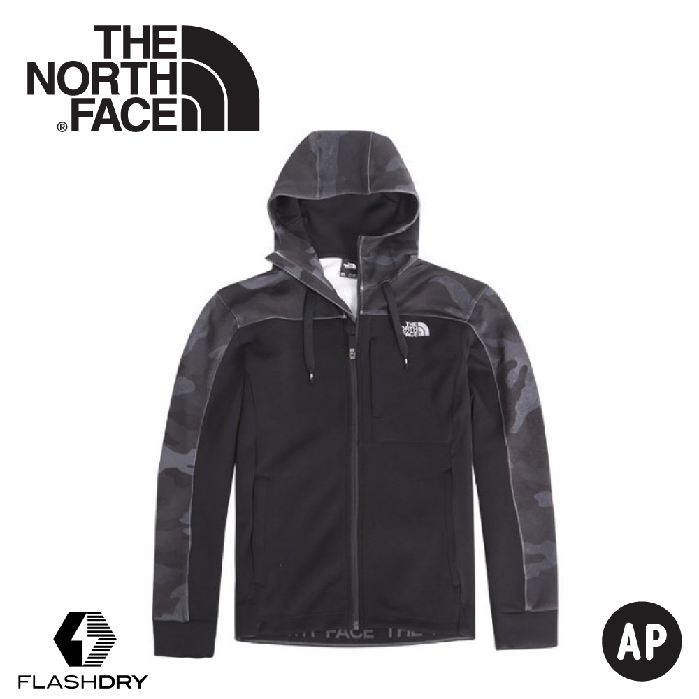 【The North Face 男 快乾保暖外套《黑迷彩》】46HV/保暖外套/連帽外套/休閒外套