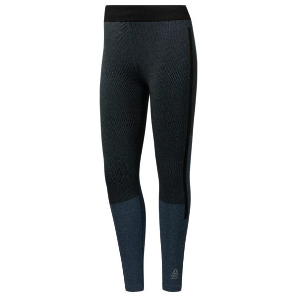 REEBOK CROSSFIT® MYOKNIT TIGHTS 女裝 長褲 慢跑 訓練 緊身 舒適 透氣 黑 藍【運動世界】DU5092