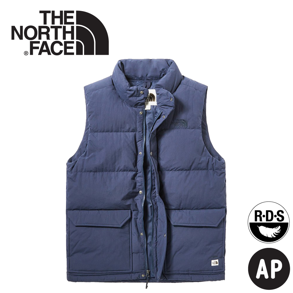 【The North Face 男 600FP羽絨背心《海軍藍》】3VUA/保暖背心/羽絨衣