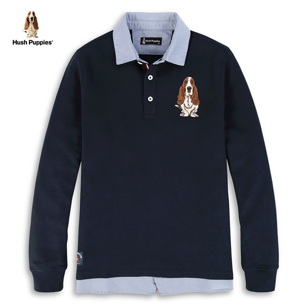 Hush Puppies POLO衫 男裝後背配色剪裁假兩件POLO衫