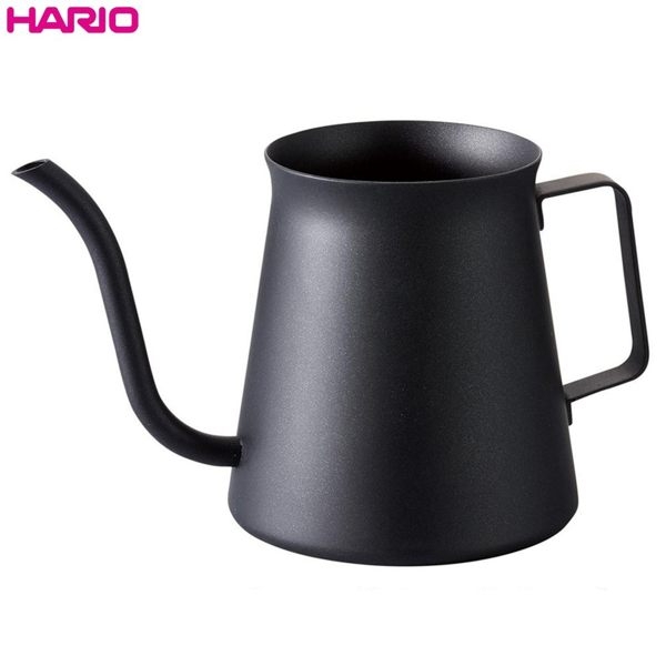 【HARIO】粕谷哲監製V60不鏽鋼手沖壺 細口壺 (黑色) 300ml 300cc 台哈公司貨