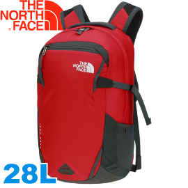 【The North Face 28L 15吋電腦背包 紅/瀝灰】 NF0A2RD7/附求生哨/電腦背包/登山背包/後背包★滿額送