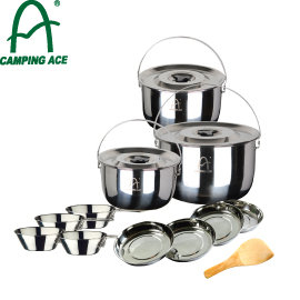 【CAMPING ACE 野樂 露營提鍋組】ARC-159/登山/露營/折疊碗/套鍋/炊具★滿額送