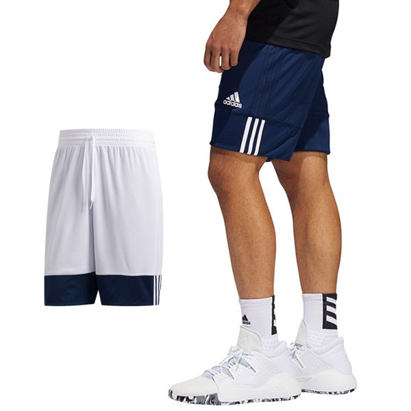 Adidas 3G Speed 男 深藍 白 短褲 籃球褲 雙面穿 籃球褲 球褲 透氣 短褲 刺繡 運動褲 DY6602